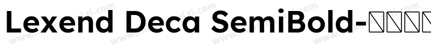 Lexend Deca SemiBold字体转换